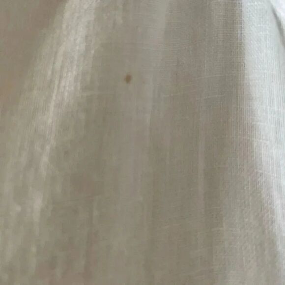 Zara Linen White Button-Down Collar Rolling Sleeves Solid Basic SZ XS #1215 - Picture 8 of 15